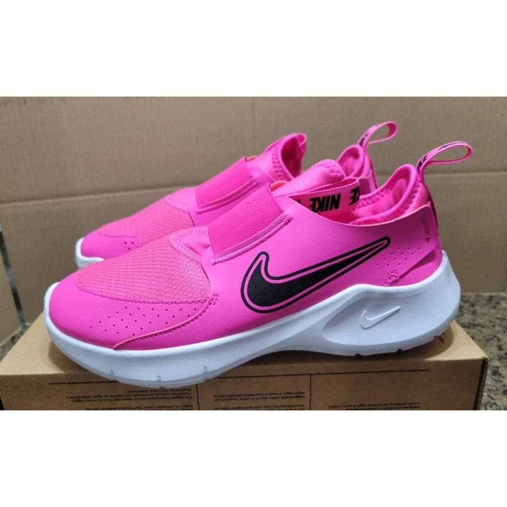 Nike Flex Runner 3 GS Laser Fuschia/Black Girls Size 5Y NEW without Box